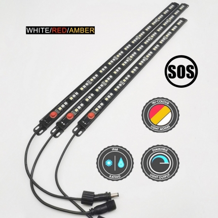 12V Tri color Camping Light Bar IP68