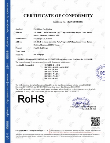 RoHS-Flexible led strips-2025