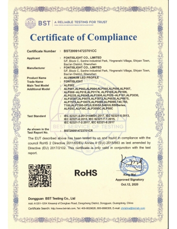 RoHS-Aluminum led profile