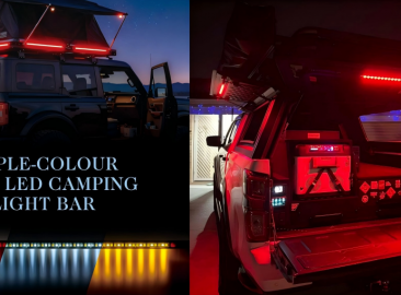 Dimmable Tri-colour IP67 Waterproof Led Camping Light Bar with Switch